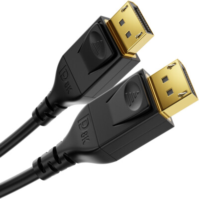 deleyCON 2m DisplayPort Kabel 4K 8K UHD 1.4 HBR3 Display Port Kabel OFC Kupfer