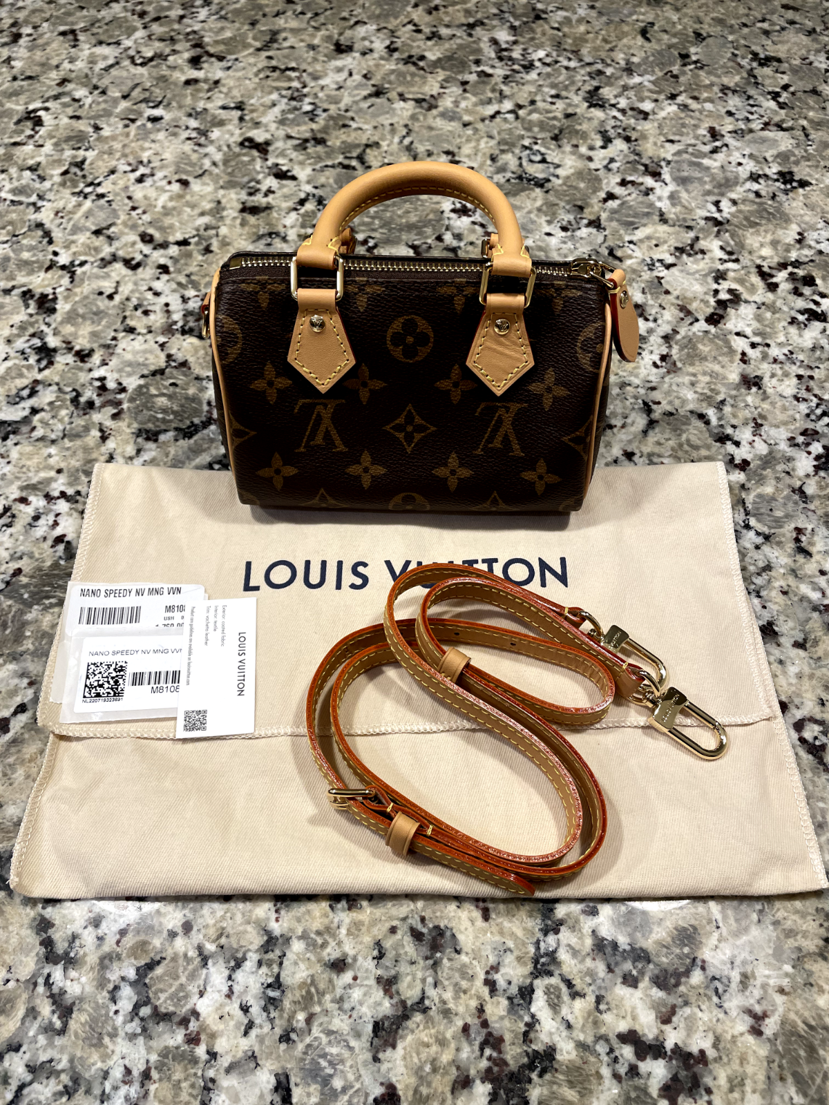 Louis Vuitton Vintage Nano Speedy Mini Monogram Crossbody Bag 100% Authentic