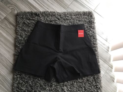 Spanx 6” Polished On the Go Shorts Classic Black Women's XL 20370R NWT - Afbeelding 1 van 6