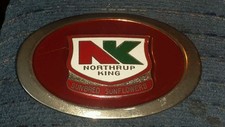 Awesome collectible Northrup King Sunbred Sunflowers Belt Buckle embossed 3 7/8"
