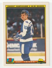 Vincent Damphousse - Toronto - Hat Trick (Hockey Card) 1990-91 Bowman # 6 - Mint