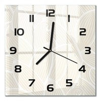 Glasuhr Glas-Wanduhr Ohne TickgeräUsche BläTtermuster Schwarze Zeiger 30X30 Cm