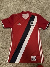 adidas Men In Blazers Soccer Jersey Shirt Red Black White 2018 Rare size L