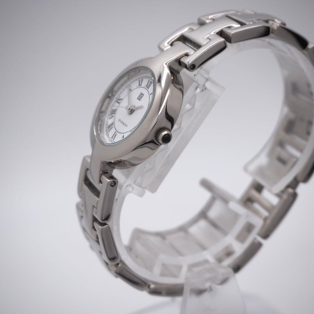 Authentic GIVENCHY women's round silver-white wat… - image 3