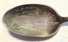 RARE 1893-1898 PLANK’S TAVERN & HOTEL ST. JOSEPH, MICHIGAN SOUVENIR SPOON, MI