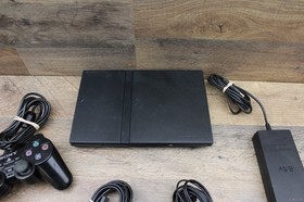 PlayStation 2 Slim Console W/Cords & One Controller PS2 Model SCPH-77001 TESTED