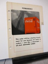 COCA COLA 1940 store salesman sample soda bottle vending machine cooler ICE #7