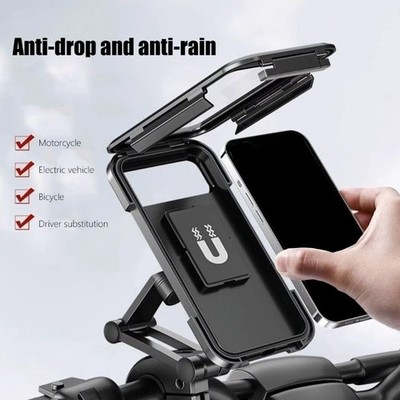 Waterproof 360 Rotatable Motorcycle Phone Mount Stand Three Axes Adjustable Base