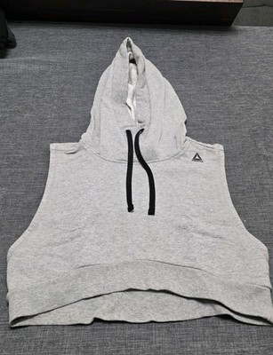 Reebok Sleeveless Hoodie Damen Womens Gr. S Grau Sport Sweatshirt Tanktop
