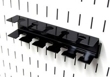 ASM-SL-008 B Pegboard Slotted Tool Holder Bracket Metal Accessory Black