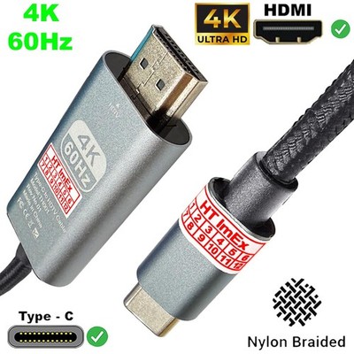 USB Typ-C zu HDTV Kabel unterstützt  4Kx2K Ultra HD kompatibel mit Thunderbolt 3