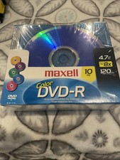 Maxwell Color DVD-R 4.7 GB 120 Min Pack of 10 Blank Discs Brand New Sealed