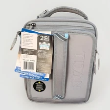 Titan by Arctic Zone Insulated Lunch Box with 2 Ice Walls upto 6 hrs Cold Gray