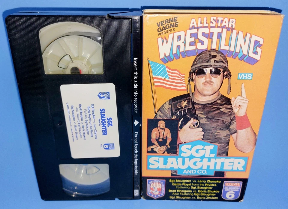 Verne Gagne Presents All Star Wrestling And Co. Sgt Slaughter RARE VHS AWA WWF - Image 2 of 4