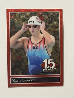 2025 Leaf NSCC 15th USA Swimming Katie Ledecky Red Gold Superfractor True #d 1/1