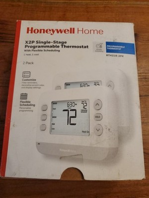 HONEYWELL RTH21B-2PK HOME X2P THERMOSTAT PROGRAMMABLE TOTAL FLEX 1-HEAT/COOL 2PK