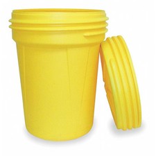 Eagle Mfg 1600Sl Open Head Salvage Drum, Polyethylene, 30 Gal, Unlined, Yellow