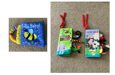 Beiens Baby Toddler Cloth Book Farm Tails & Jungly Tails Crinkle Sensory Used 3