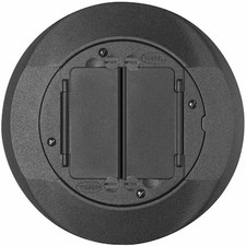 Hubbell Wiring Device-Kellems S1cfcbl Box Cover, Floor Box Type, 2 Gang,
