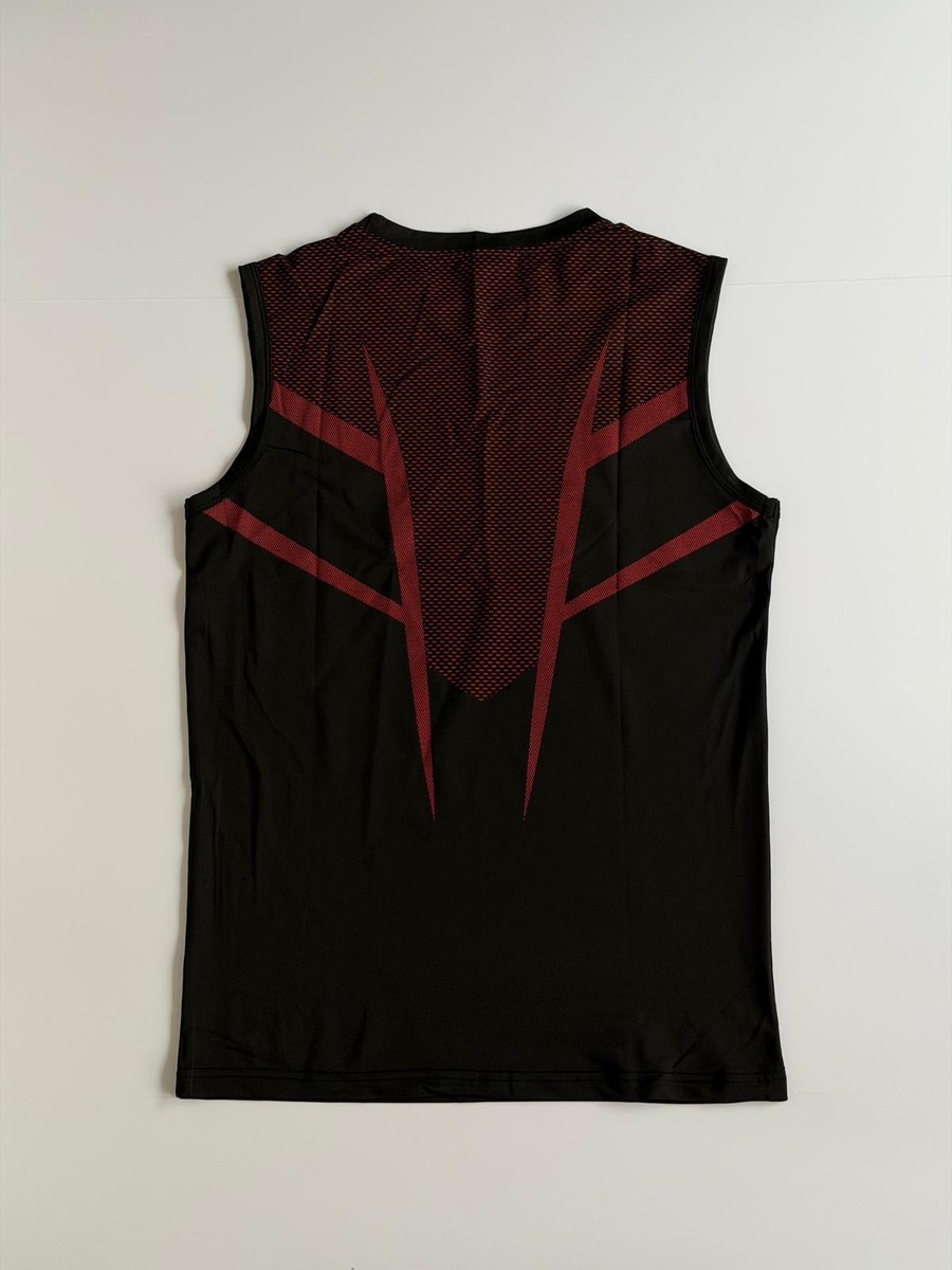 GYMSHARK Onyx 5.0 V5 Tank - RED/BRAND BLUE - SLEEVELESS - M/L FAST
