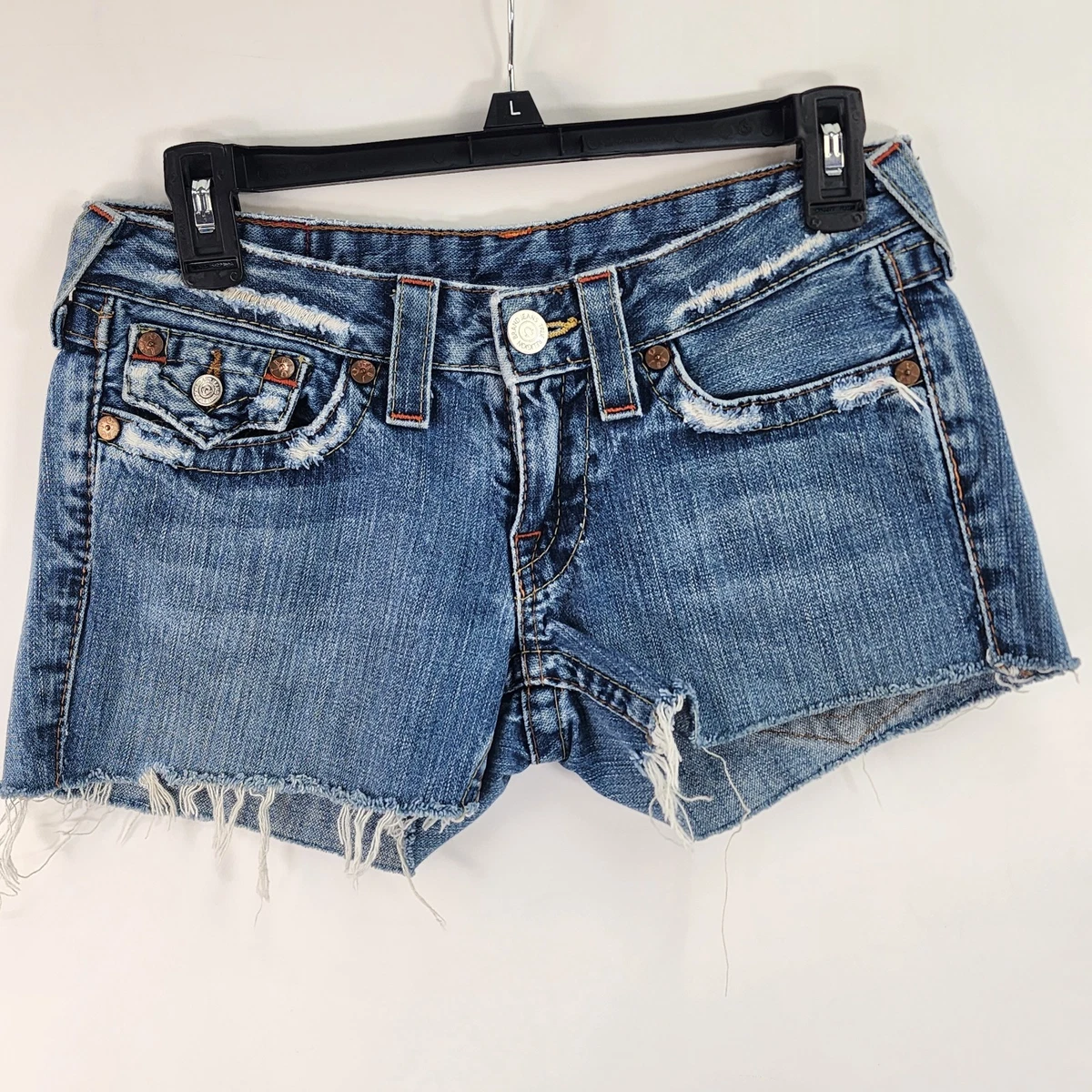 True Religion Denim Low (6.5-8.5 in) Rise Shorts for Women for