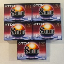 Lot Of 5 TDK P6-120MP 8MM MP Premium Camcorder Videotape Cassette