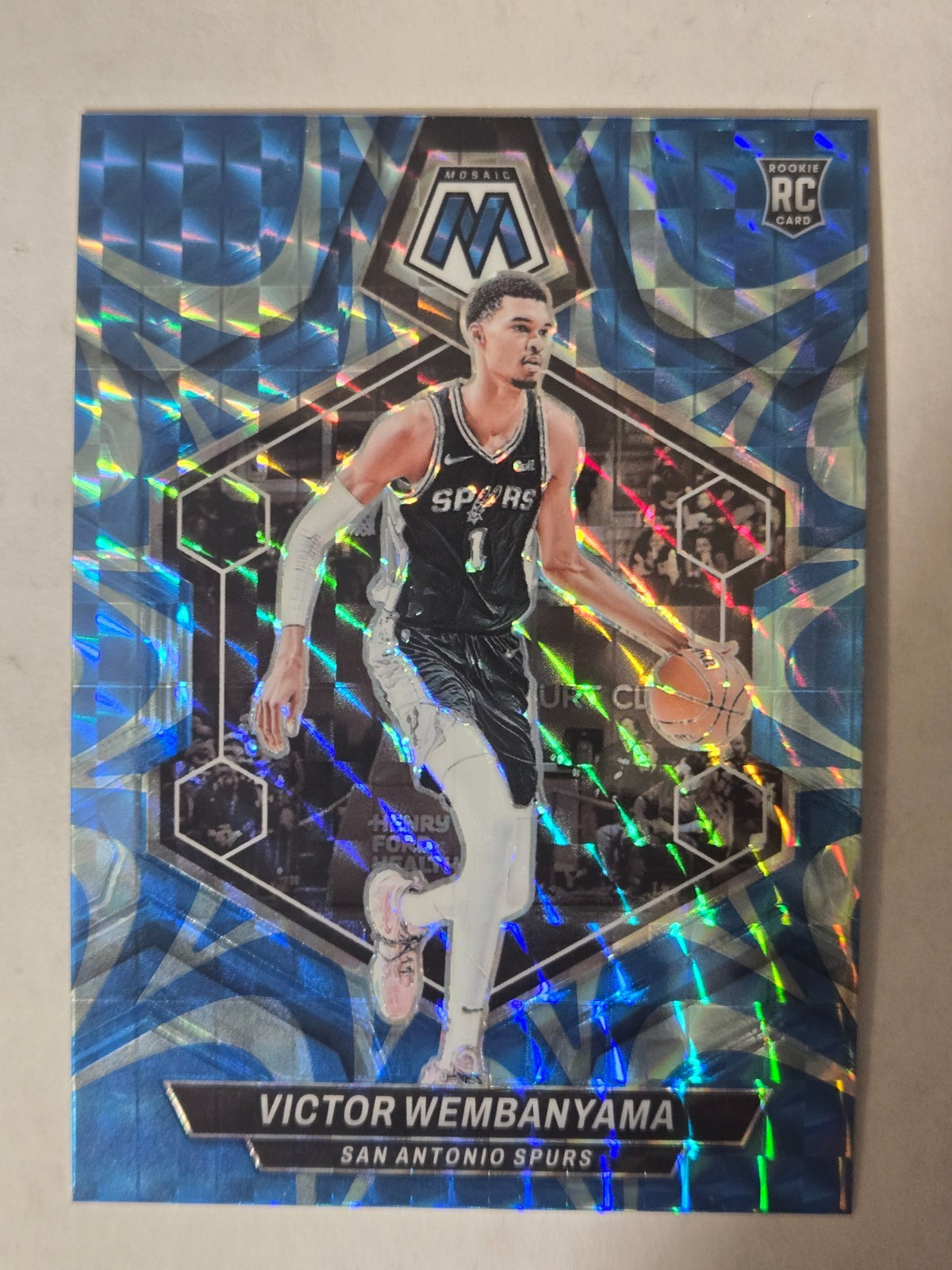 2023-24 Mosaic Victor Wembanyama #238 Blue Reactive Prizm