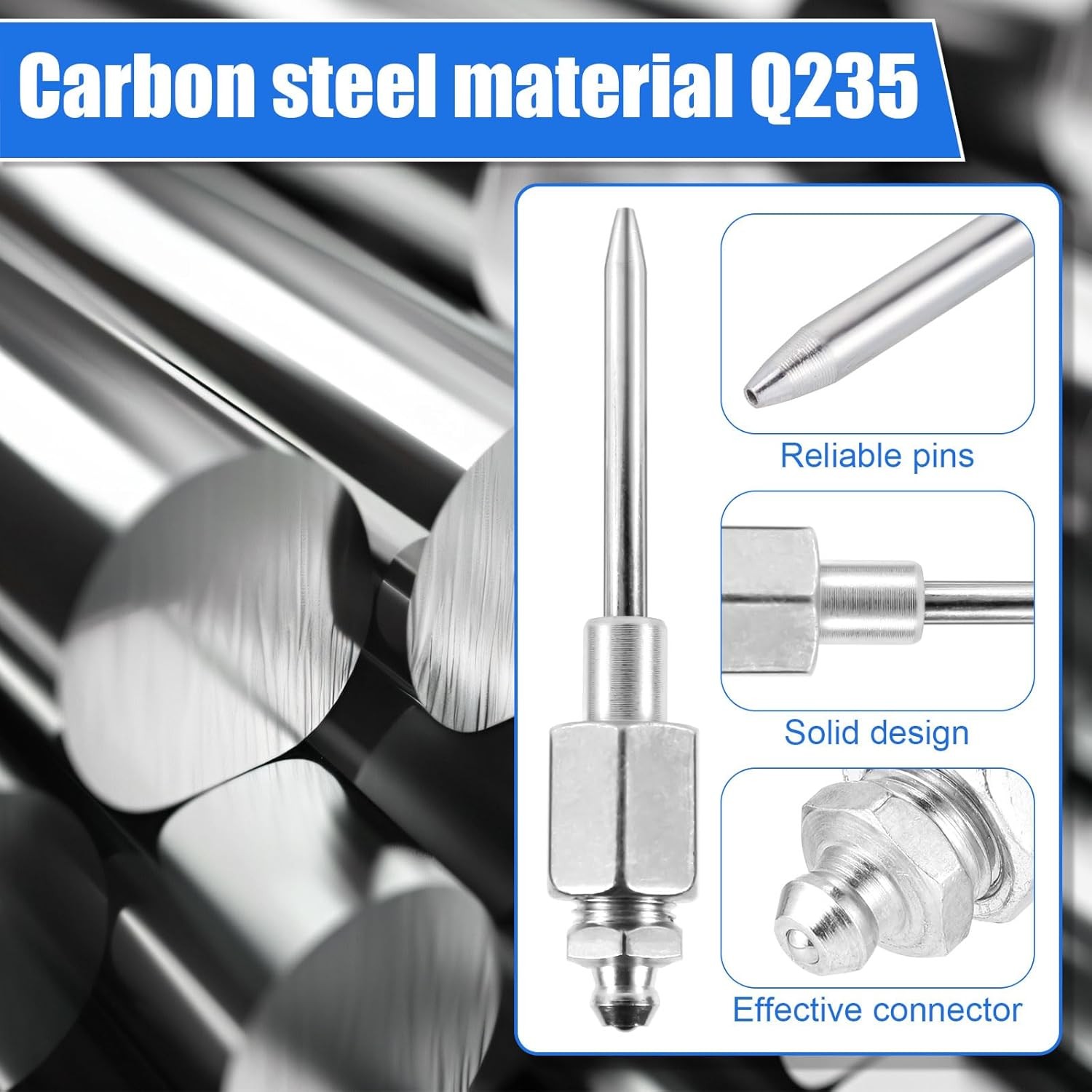 7pcs Grease Gun Accessory Kit, Including 3 Nozzle 1 Needle Dispenser... 