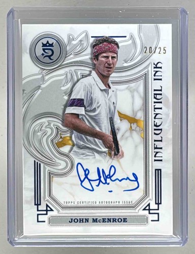 John McEnroe [Blue] #I-JM 2024 Topps Royalty Influential Ink Autograph card