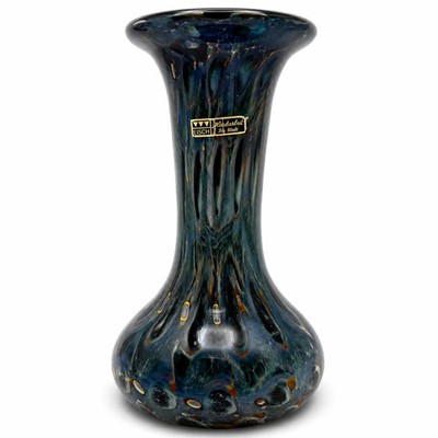 Eisch Studio Glass Vase I Signed & Label I Iridizing Poetry in Glass 70s 80