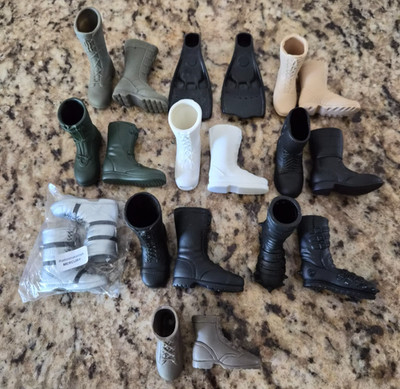 10 Pairs GI Joe 90's Mercury Astronaut Snow Boots Shoes for 12  Gi Joe Figures