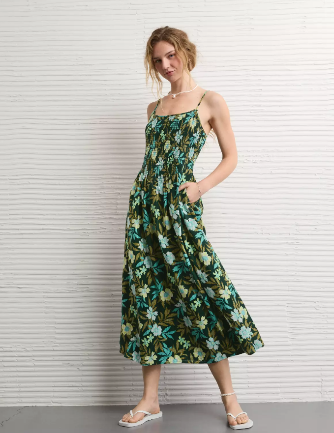 AE Bella Midi Dress, Green (NEW WT)