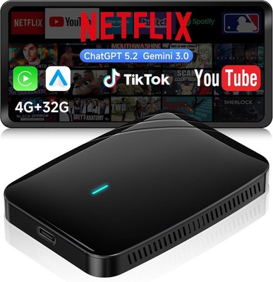 ATOTO Magic AI Box Wireless CarPlay & Android Auto Adapter AI Agent for YouTube