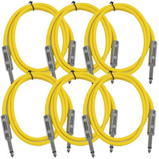 SASTSX2 6 Pack Yellow 2 Foot TS Patch Cables