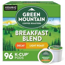 Green Mountain Coffee Roasters Breakfast Blend Decaf Single-Serve Keurig K-Cup P