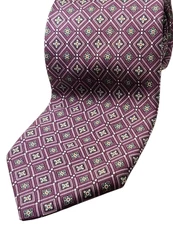 ROBERT TALBOTT Handmade in USA 100% Silk Tie Men's Purple Green Necktie NEW