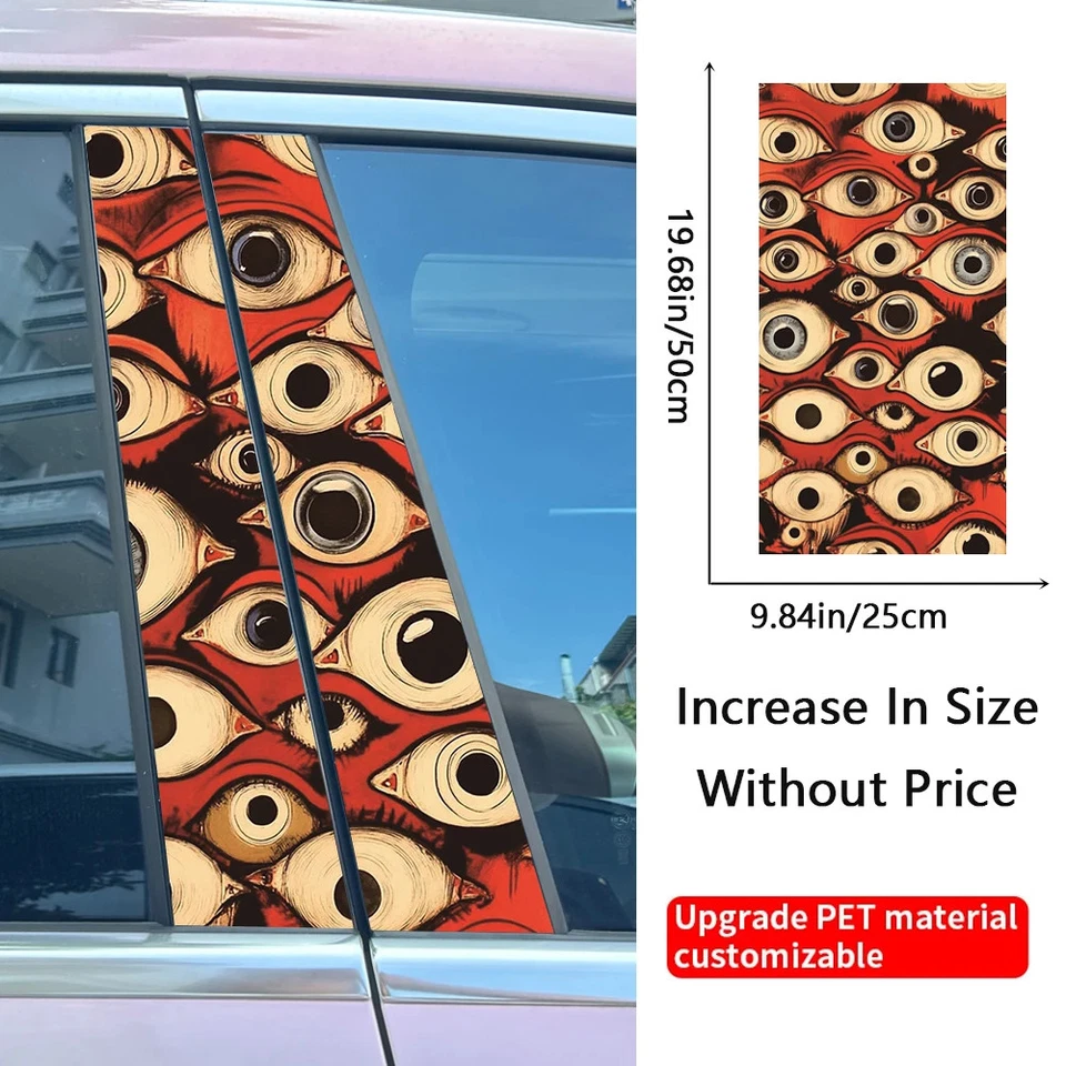 Divertidas pegatinas de coche graffiti auto pilar B impermeables para BMW Mini Cooper Audi Foto 2 de 4