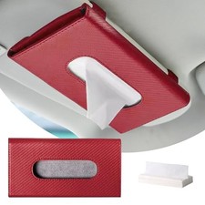 Car Tissue Holder, Sun Visor Napkin Holder, Premium PU Leather Car Tissue Box...