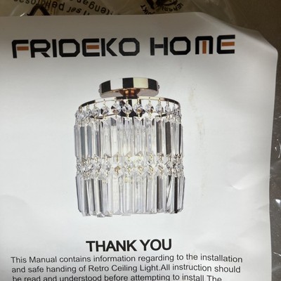 FRIDEKO HOME Leuchten Decken - Gold Kronleuchter Kristall Deckenleuchte E27