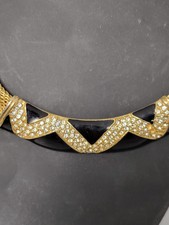 Collier Sautoir Vintage Monet En Métal Doré - Longueur 76 Cm - Occasion En Excellent état