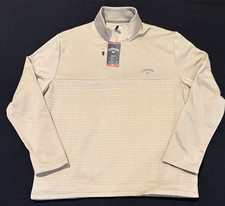 Callaway Quarter Zip UPF 50 Sun Protection Pullover Chinchilla Mens Size XL
