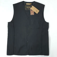 Mos Mosh Gallery Morton Waistcoat Mens L Modern Quilted Padded Luxury Euro Vest