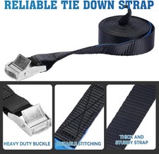 Lashing Straps,1" X 10Ft Adjustable Cam Buckle Tie down Cinch Strap for Packing