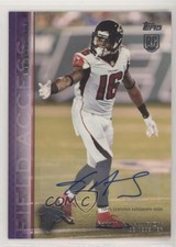 2015 Topps Field Access Purple Auto 20/25 Justin Hardy #108 Auto 0c2