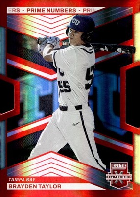 2023 Panini Elite Extra Edition Brayden Taylor Prime Numbers A Die Cut /200