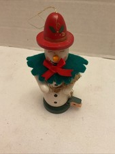 Drewniany bałwan dziadek do orzechów ozdoba świąteczna 5"-Z