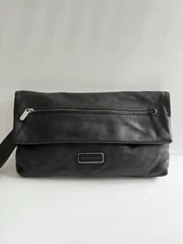 Marc  By Marc Jacobs Large  Clutch/Handbag  Black Pebble Leather EUC