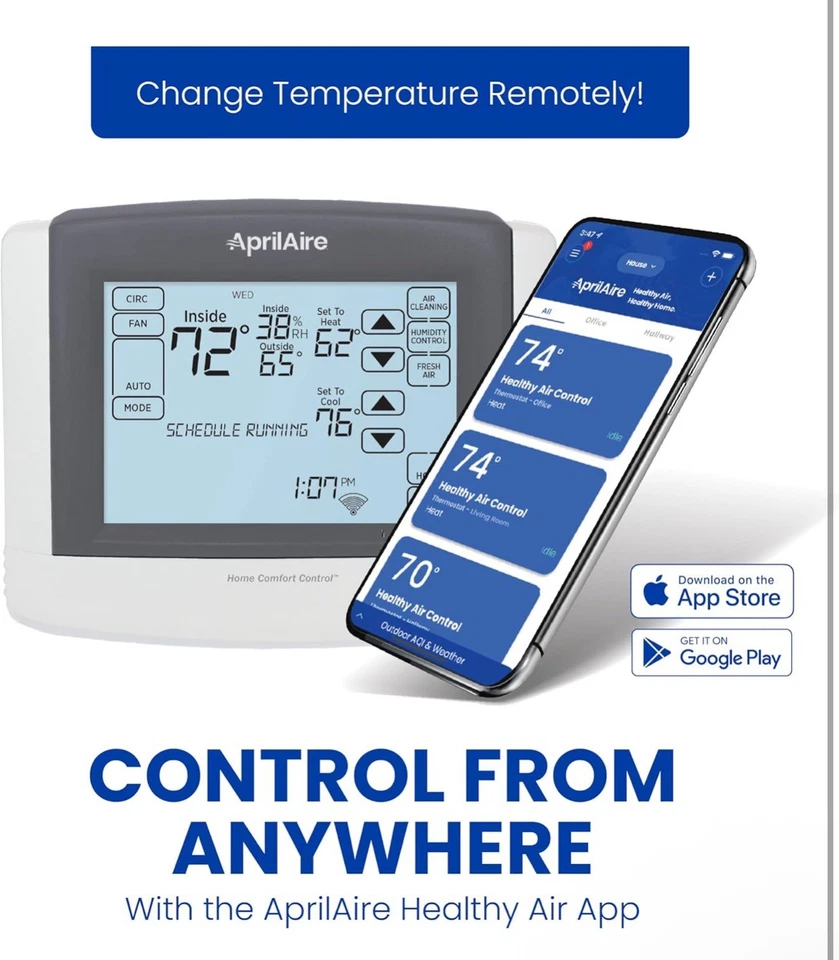 AprilAire 8910W Wi-Fi Programmable Touchscreen Thermostat with IAQ Control New - Image 3 of 4