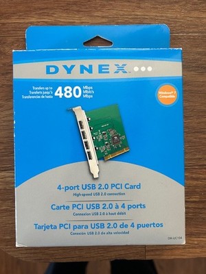 PRICE REDUCED! NEW Dynex 4-Port USB 2.0 PCI Card Connection-Expansion Card
