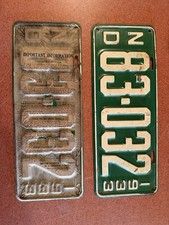 Nd License Plate Pair Set 1933 83-032 Mvd Paper
